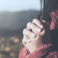 Close up of praying hands