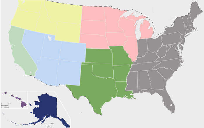 clickable map of regions