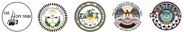 Seals of the tribes participating in the Bears Ears Intertribal Coalition