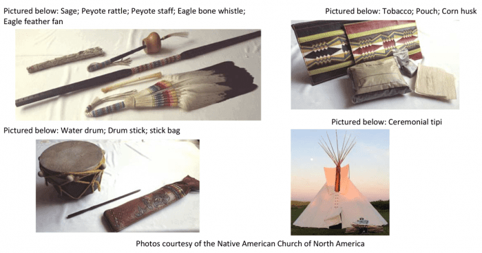 Photos of Native American sacred objects, Native American Church