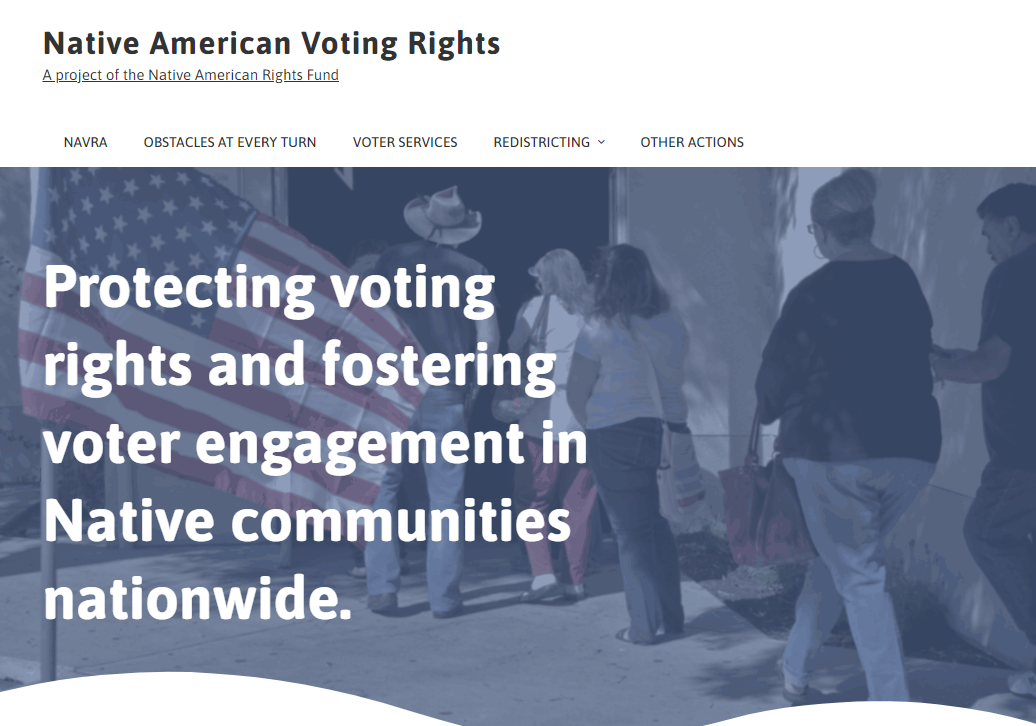 Native American Voting Rights Website - Native American Rights Fund